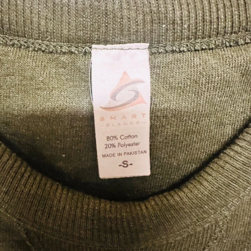 Smart Blanks PNW Pacific North West Green Pullover Crewneck Sweater Size Small‎
